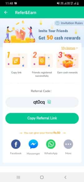 CashBean App Referral Code
