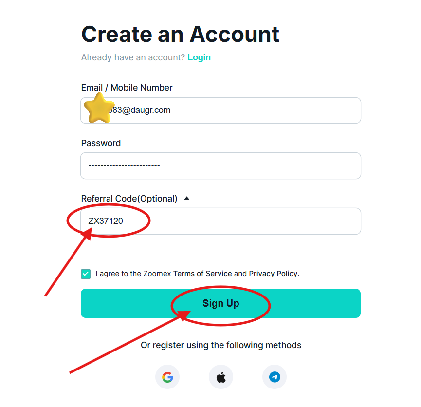 How to Use the ZOOMEX Referral Code
