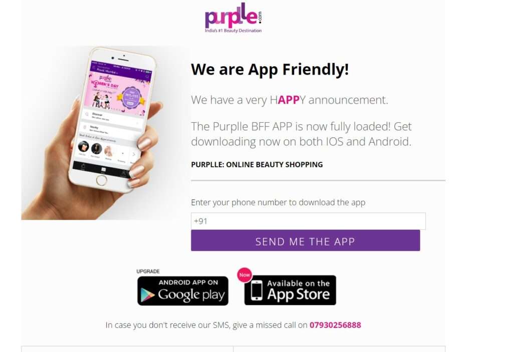 Purplle App Sign Up