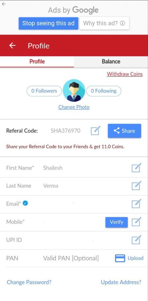 Possible 11 Referral Code (SHA376970) Get ₹200 Signup Bonus.