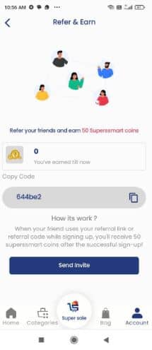 SuperSSmart Referral Code (644be2) Get 100 SuperSSmart Coins Signup Bonus