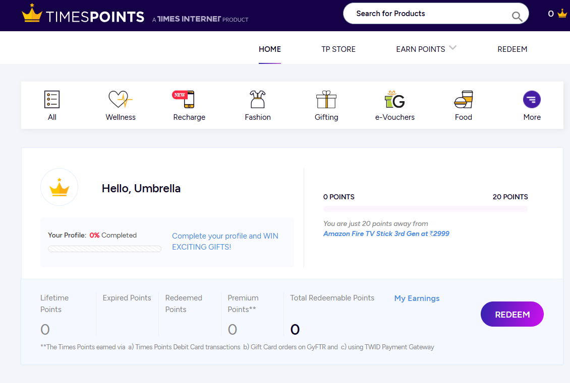 TimesPoints Referral Code "A8F2B79" – Earn 100 Bonus Points + 10% Off