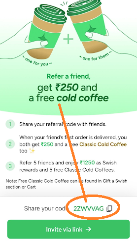 Swish App Referral Code