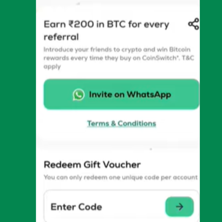 CoinSwitch referral code